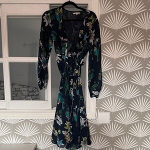 Willow & Clay Dark Floral Long Sleeve Dress